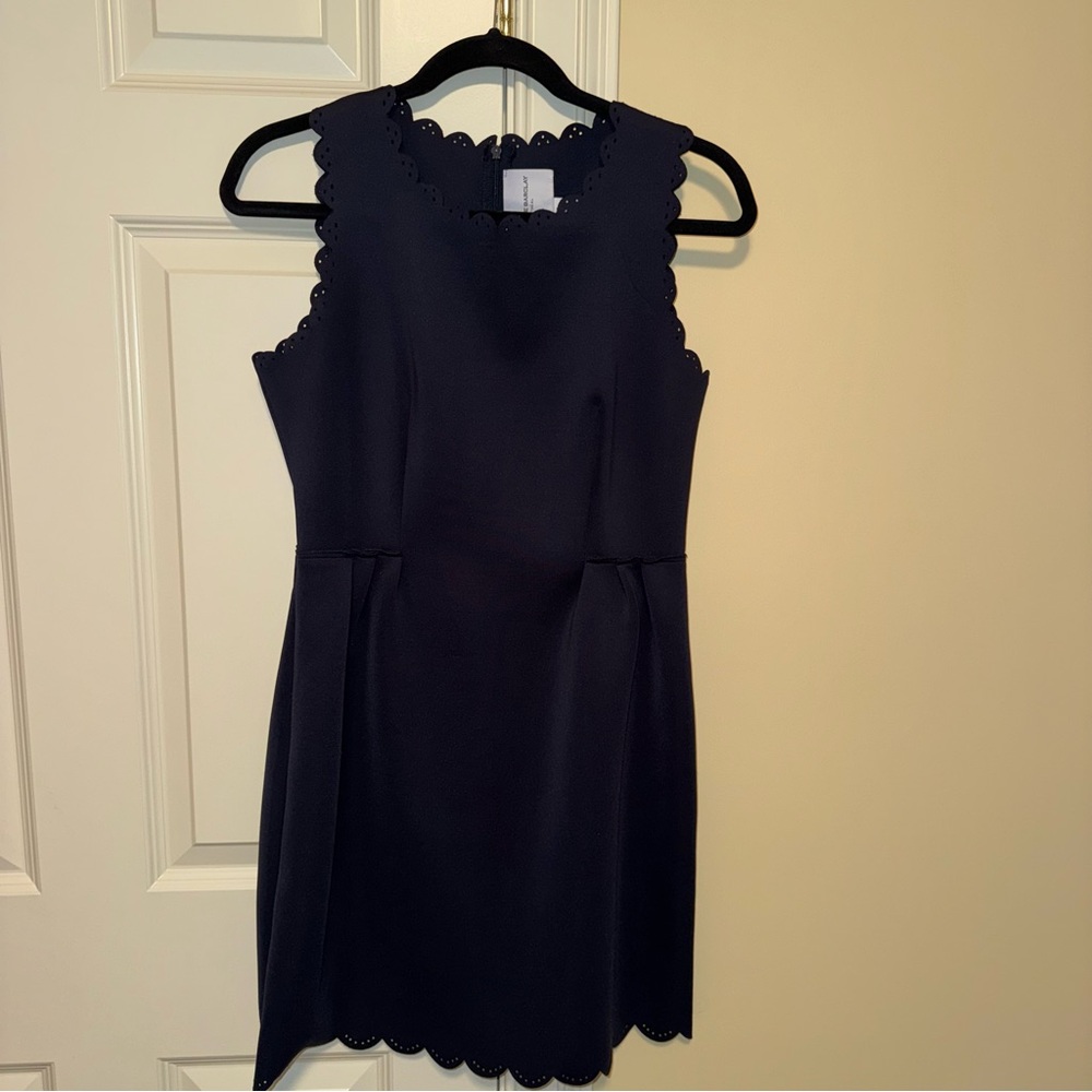 Navy Dress | Barely Worn! Katherine Barclay Scalloped Dress